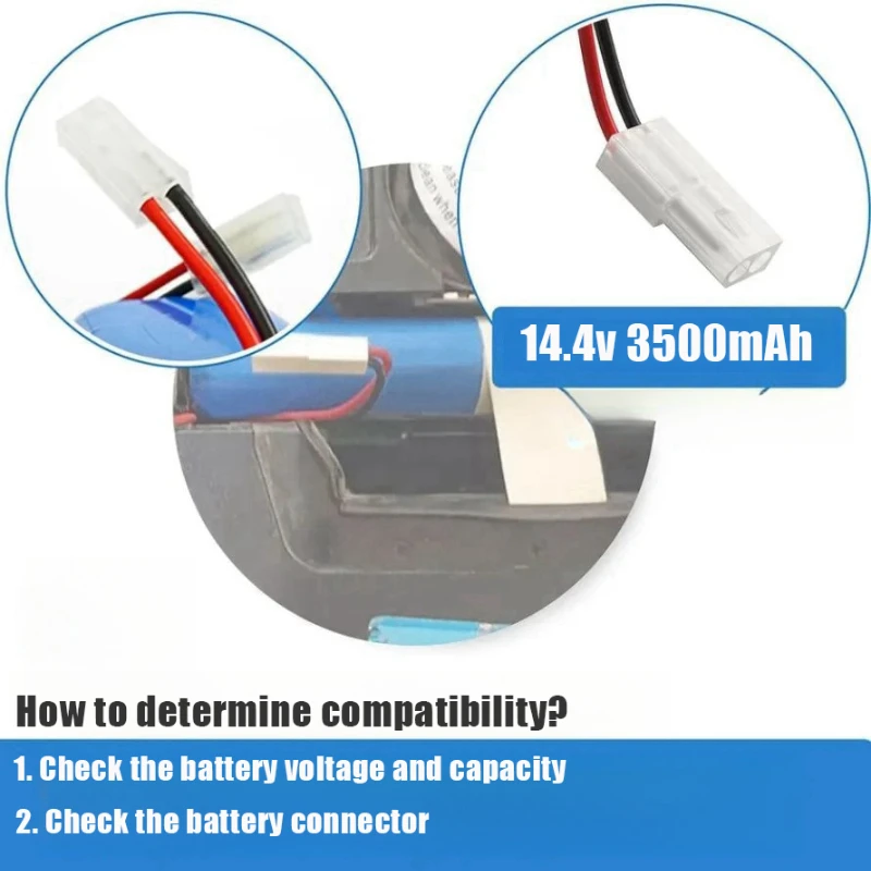 14.4v 3500mah 100% novo pacote de bateria original usado para o robô aspirador de pó qihoo 360 s6 de componentes