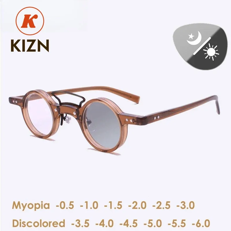 

Очки KIZN в винтажной оправе из ацетата с эффектом изменения цвета, для мужчин и женщин, новые дизайнерские люксовые оптические очки для коррекции зрения