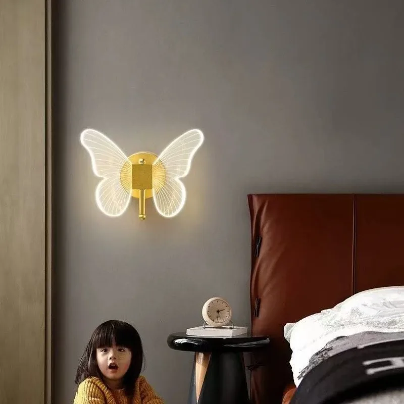 

Wall lamp bedroom bedside lamp light luxury simple modern living room background wall acrylic creative aisle