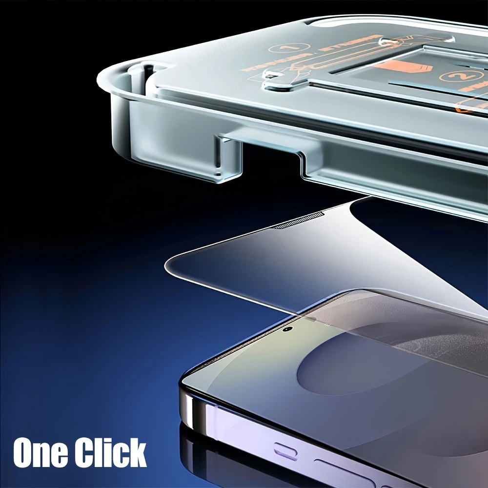 3er-Pack HD Panzerglas Displayschutzfolie für iPhone 18 Pro Max 17 16 15 14 11 12 13 Mini 12 11 X Kratzfest Staubfreie Installation – Detail 2