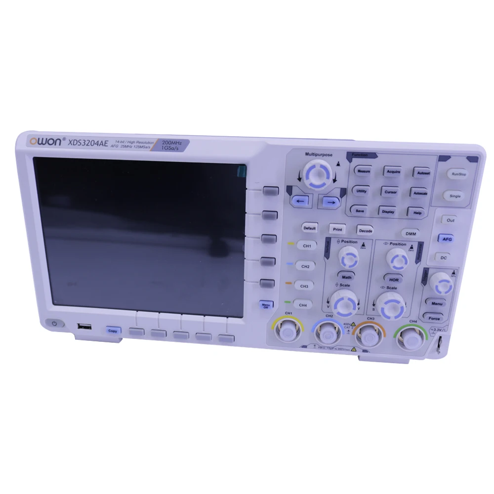 OWON XDS3204AE 4CH 14bit Touchscreen Digital Oscilloscope 200MHz Bandwidth 1GS/s Sample Rate