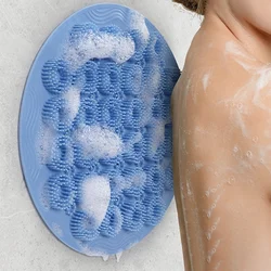 Cepillo de masaje exfoliante corporal, alfombrilla de ducha antideslizante para baño, cepillo de masaje de espalda, herramienta de baño de limpieza corporal para lavado de pies de silicona