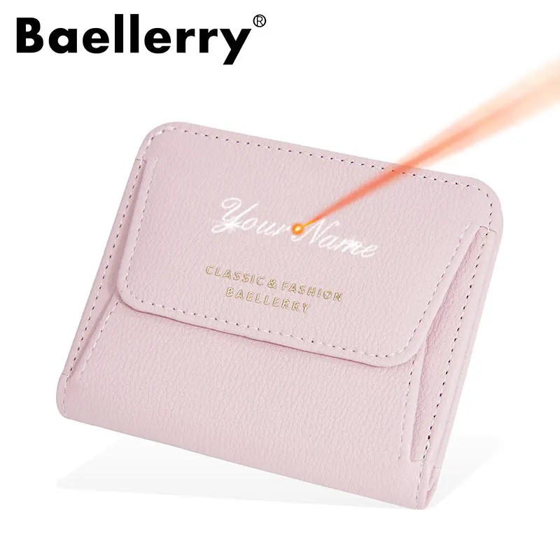 

Short Women Wallets High Quality Card Holder Name Engraving Female Purses New Fashion Coin Pocket Girls Wallet Money Clips