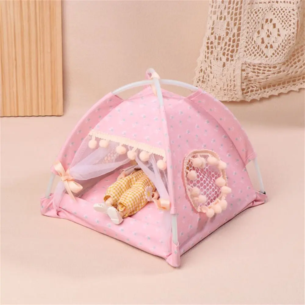

Fashion 1:12 Dollhouse Tent Model Simulation Pink Travel Camping Decoration Miniature Toys Micro Scene Construction Mini Doll