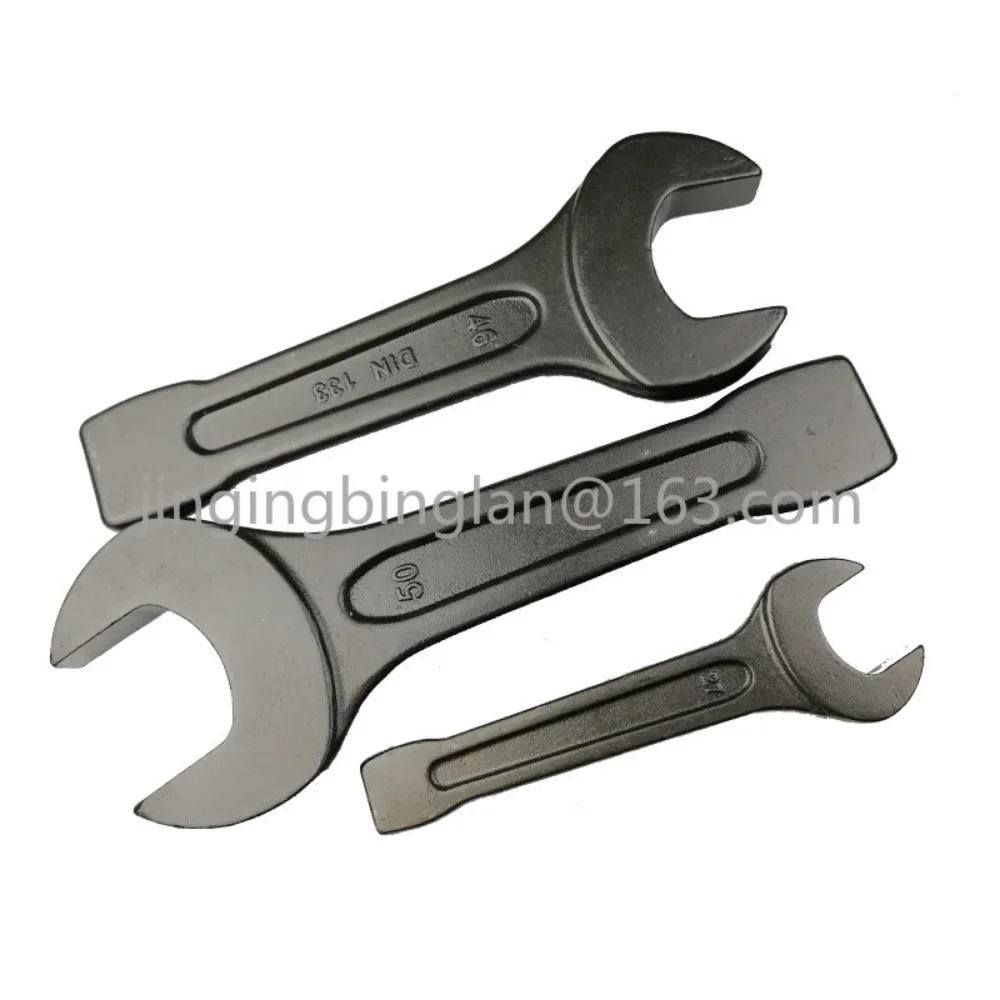 CRV heavy duty open percussion wrench, chrome vanadium steel single head open stay wrench large industrial special wrench