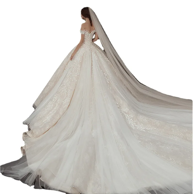 Impresionante vestido de novia drapeado de línea a, Vintage, apliques de cuentas, vestidos de novia de princesa, precioso vestido de noche plisado con lentejuelas