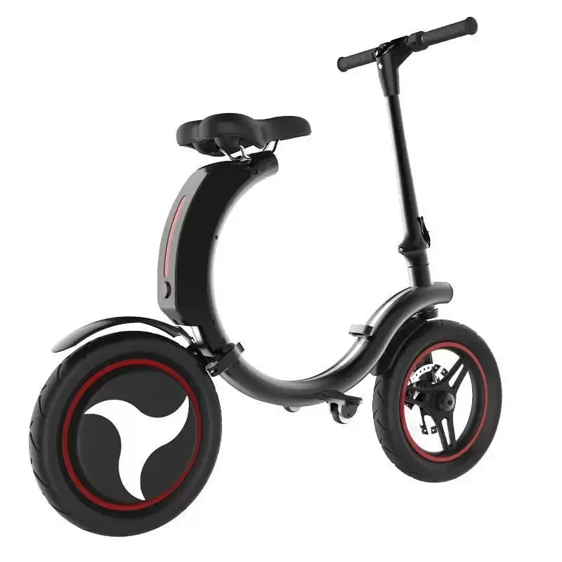 14-inch foldable 2-wheel stand electric scooter 2025 new 350W front brake foldable electric scooter adult non-slip scooter