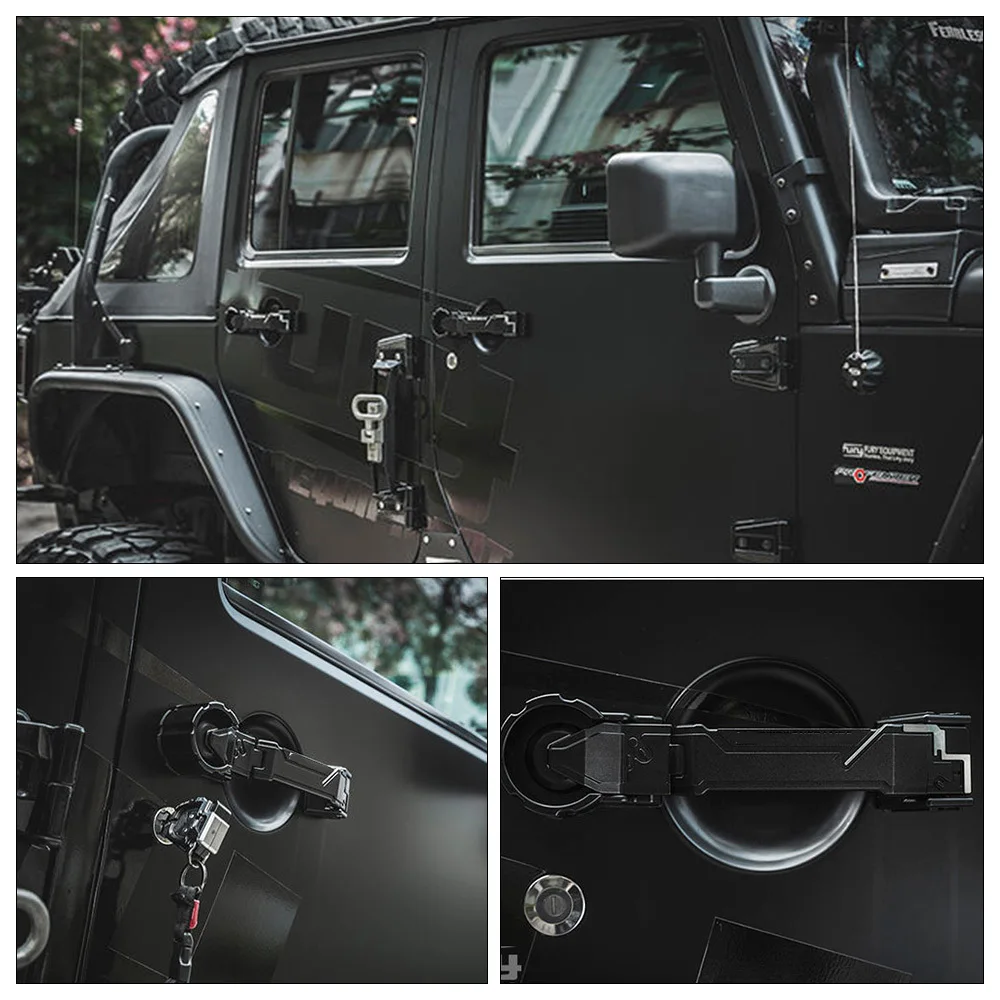 Doors Styling for Jeep Wrangler JK 2007 2008 2009 2010 2011 2012 2013 2014 2015 2016 2017 Car Exterior Mechanical Door Handle