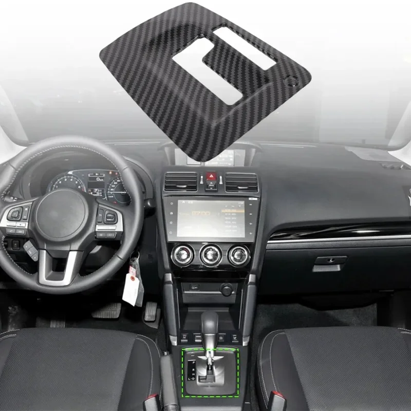 

For Subaru Forester 2013-2018 ABS Carbon Fiber Car Gear Shift Panel Cover Trim Sticker Car Accessories(LHD)