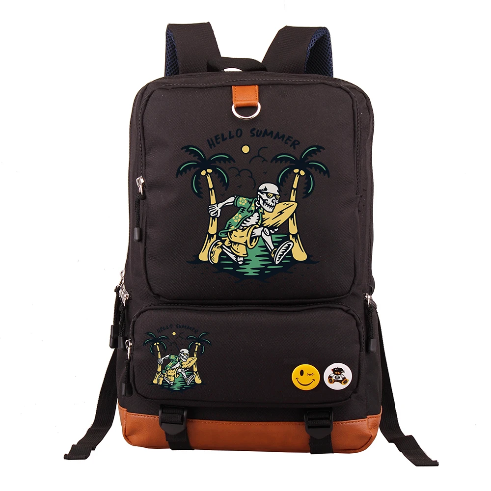 

Skull Head 6 Laptop Backpack Large Capacity Casual Business Travel Student School Bag Double Shoulder Bag for Middle School