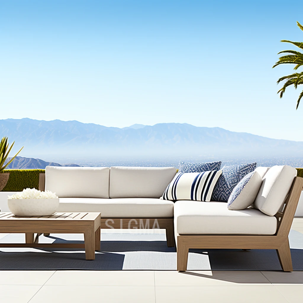 

Hot Sale Sigma Durable Modern Teak Outdoor Farmhouse Garden Sofa-Eco-Friendly Waterproof Comfortable