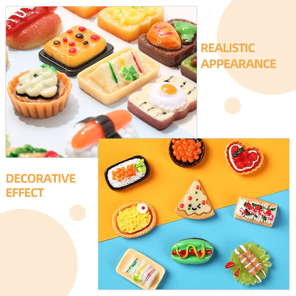 15 pezzi realistici per accessori da cucina per la casa Mini gioco di cibo Mini accessori da cucina per la casa Decorazioni per alimenti in miniatura