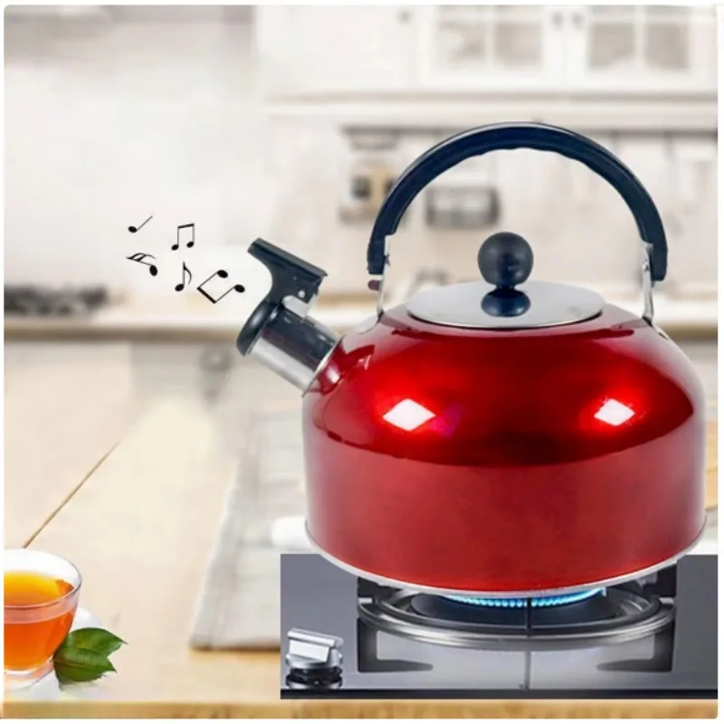 Stainless Steel for Home Office Restaurant Ergonomic Handle Teapot for Trips Stove Gas Water Kettle Whistling Kettle Teakettle