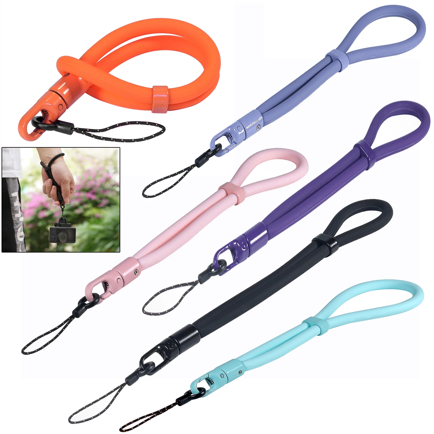 

Silicone Lanyard Wrist Strap Camera Hanging Anti-loss for GoPro Hero 13 DJI ACTION 6 Pocket3 Insta360 X5 Smartphone Accessories