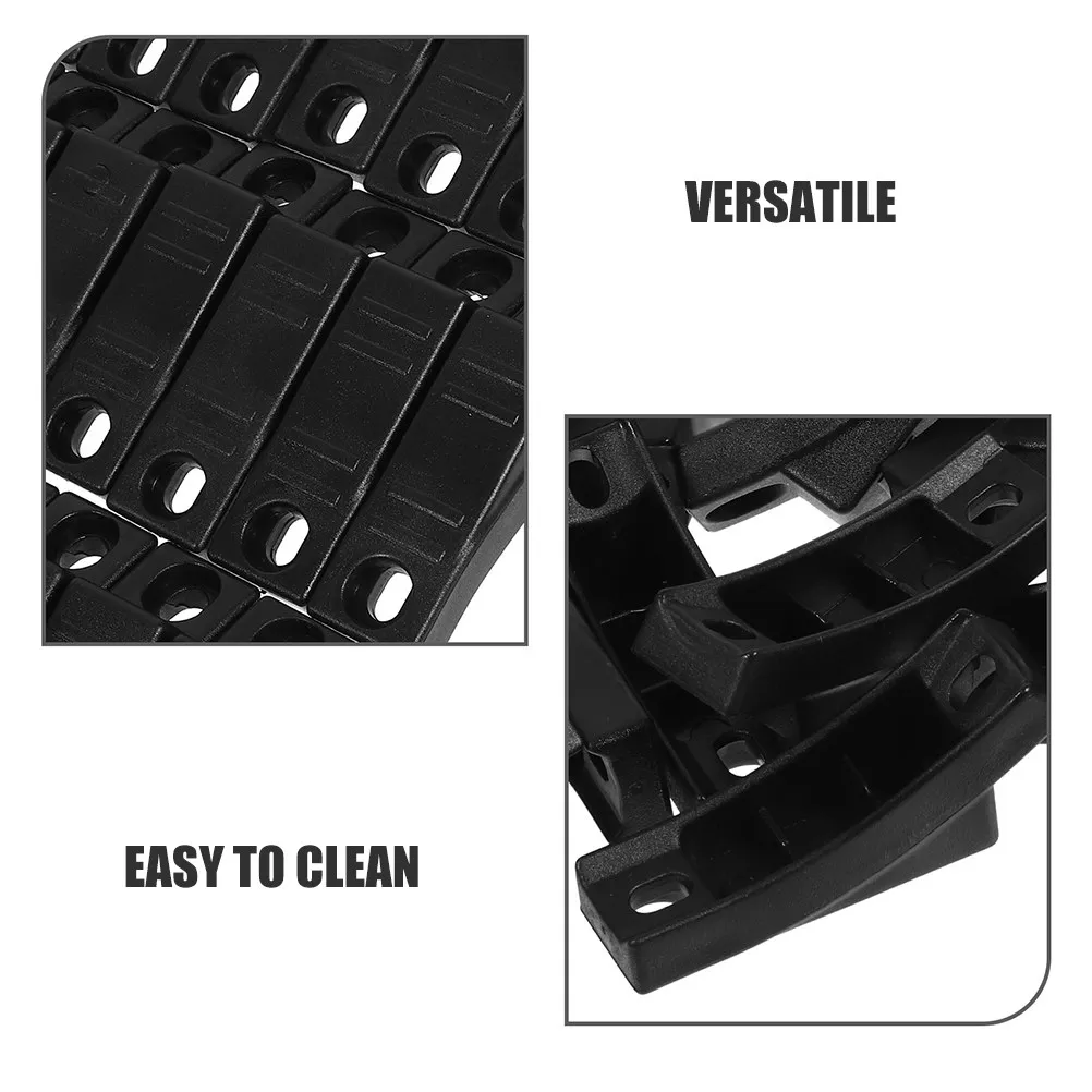 10Pcs Furniture Leg Floor Protectors Boat Shaped Plastic Chair Pads Non Slip Support Stable Office Iron Frame Chairs Scratch