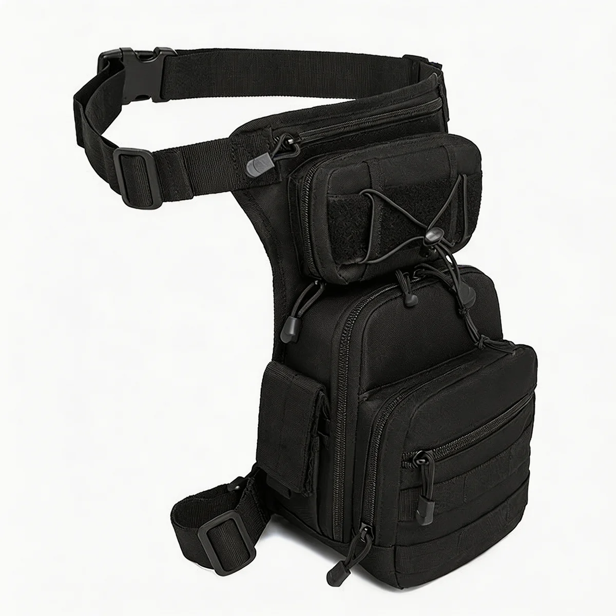 Jagd-Beintasche, Molle, verstellbare Hüfttasche, strapazierfähiges Gewebe, für Radfahren, Wandern, Outdoor-Jagd, praktische Herren-Hüfttasche, Oberschenkeltasche