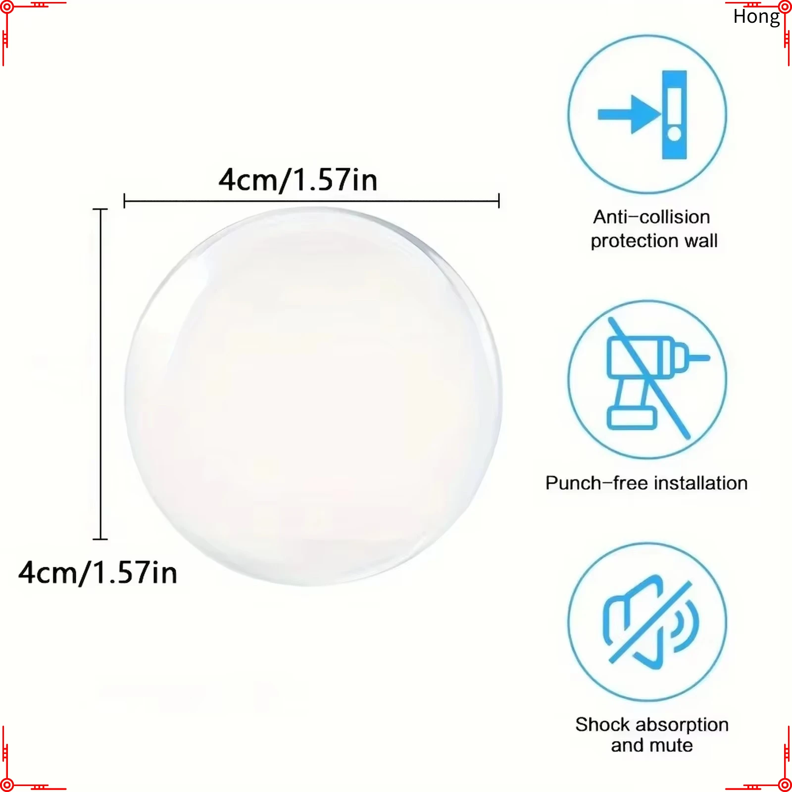 1/6/10 Pcs Clear Door Stopper Silicone Pad Self-Adhesive Residue-free Wall Protector for Handles Clear Silicone Pad Door Stops
