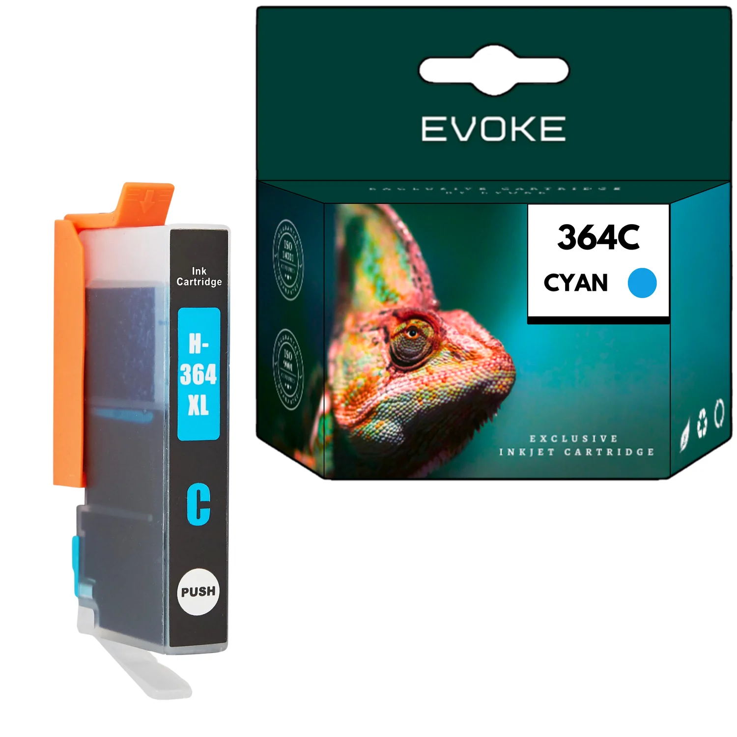 Evoke Compatibele Inkt voor Hp 364XL Hp364 Cb323Ee Cyaan 15 ml 1870 Pagina's Photosmart 5510 5514 5515 5520 5522 5524 5525 6510 6520 7510 7520 B010 B109 B110 B111 B211 B8550 C5380 C6380 D5460 D7560;