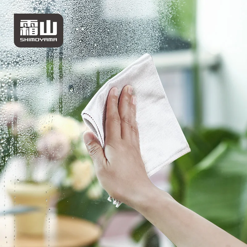 

SHIMOYAMA Fiberglass Cleans Towels Rags Dry Use Mirror No Marks For Housekeeping Lint Free Cloth Rags Kitchen Microfibre 3 Pack