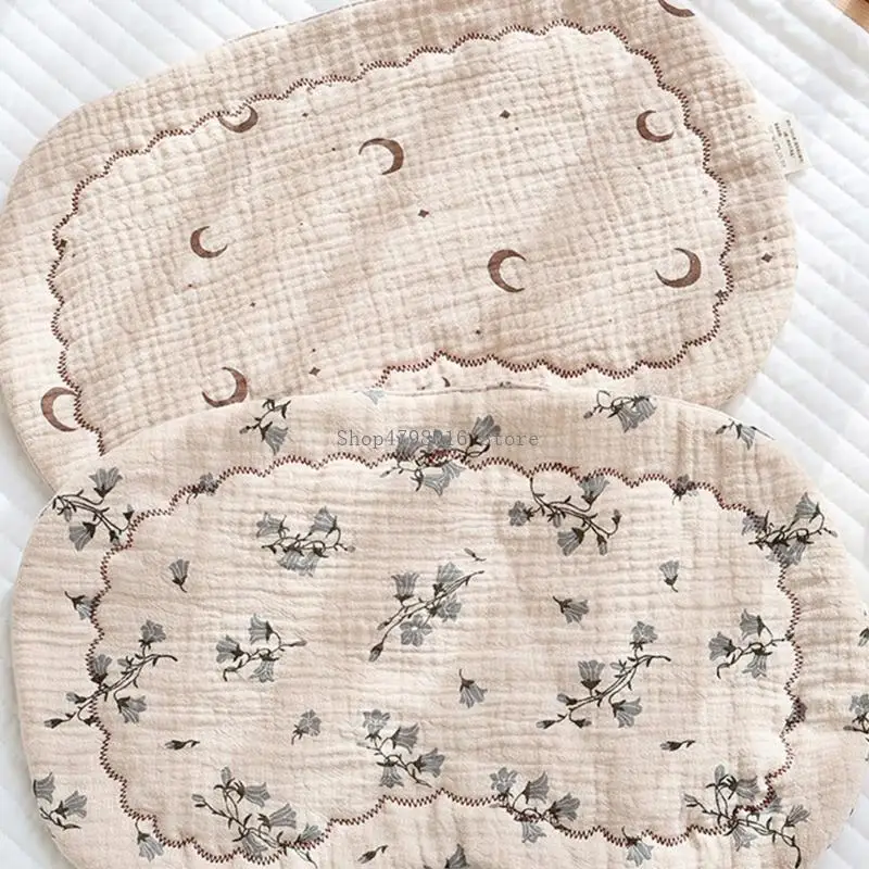 

3-Layer Cotton Crib Pad for Baby with Sleep Pillow/Soft Breathable Standard Crib Blanket for Boys and Girls