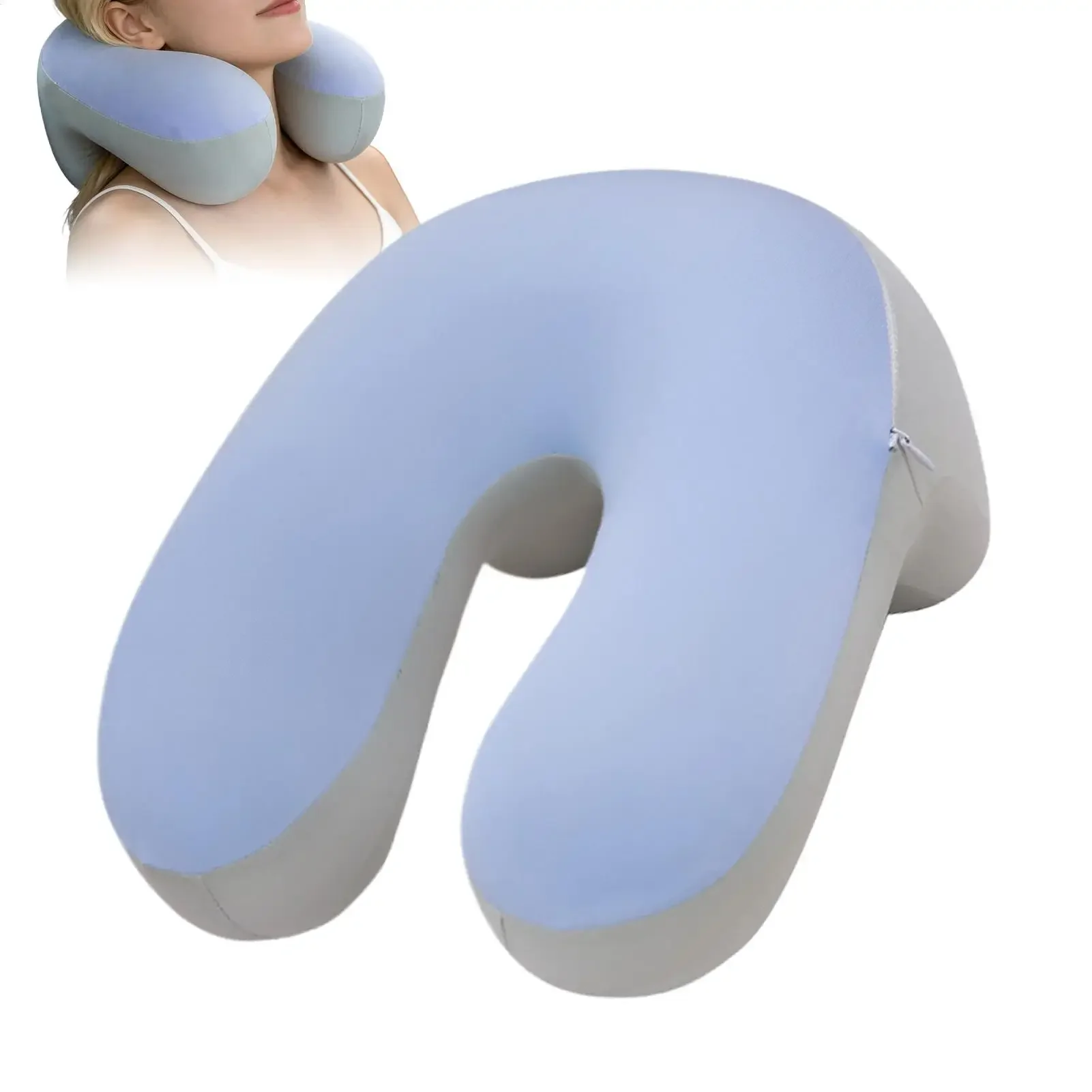 Travel Neck Pillow Memory Foam Removable U Shape Washable Portable Plane Neck Pillow for Travel Airplane Train Commuting Driving