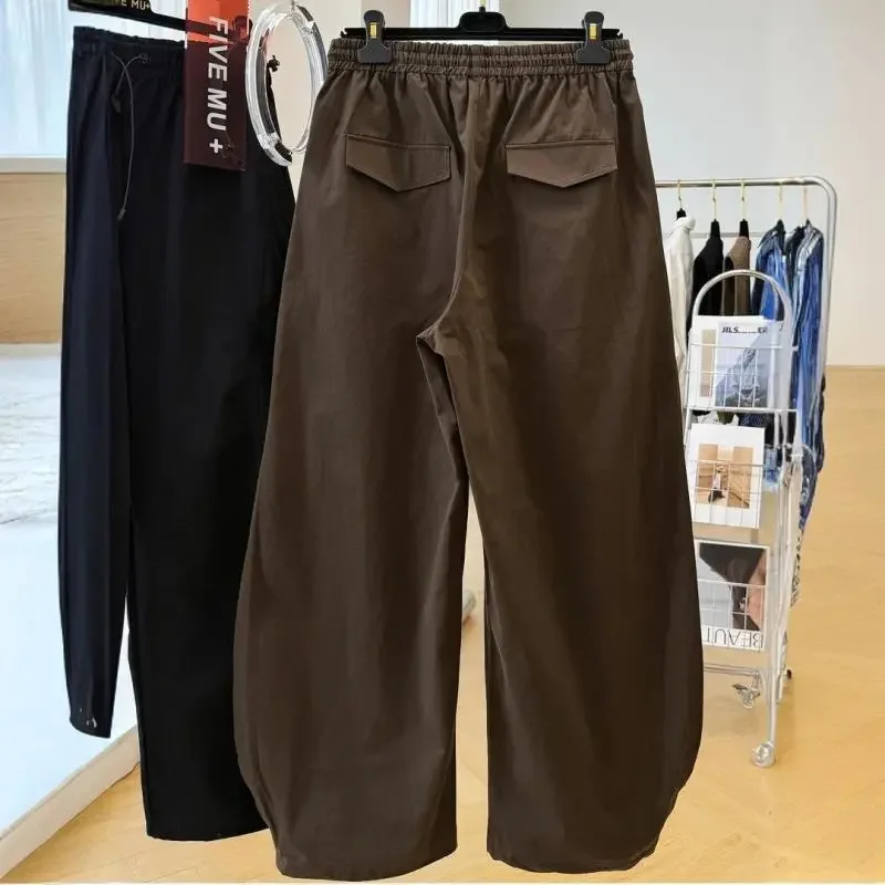 Pantalon décontracté à jambes larges pour femmes, Style coréen, nouveau Style machette en forme de poire, ample, Slim, vêtements de travail, sarouel, automne hiver