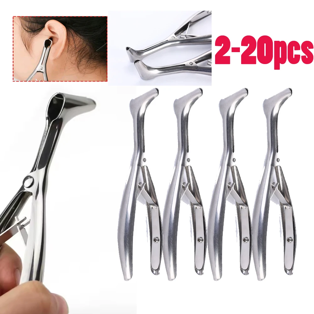 

2-20pcs Stainless Steel Nasal Dilator Speculum Nostril Nose Dilator Ear Canal Dilator Nose Mirror for Adult/kids