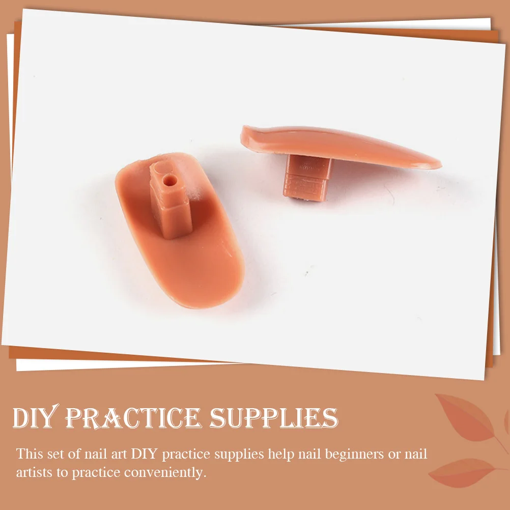 

200Pcs Nail Art Practice Fingernails Essential Tool for Beginners Manicure Training Manicure Practice Finger Tips