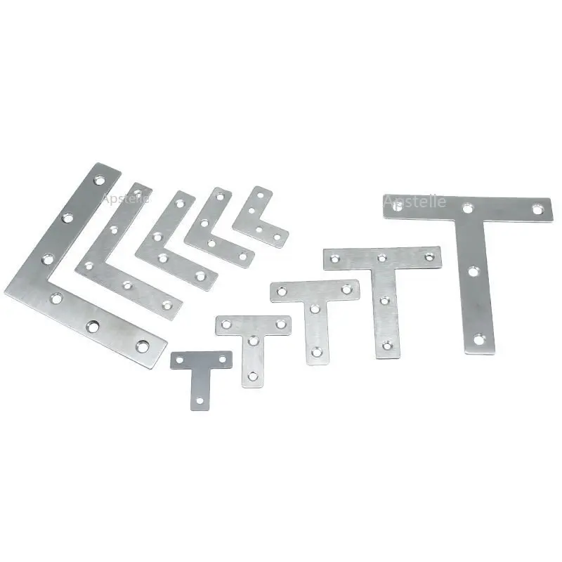 1Pcs T/L Shape Code Corner Connector Brackets Strengthen Connection Table Chair Bed Board Joint Fastener Angle Support