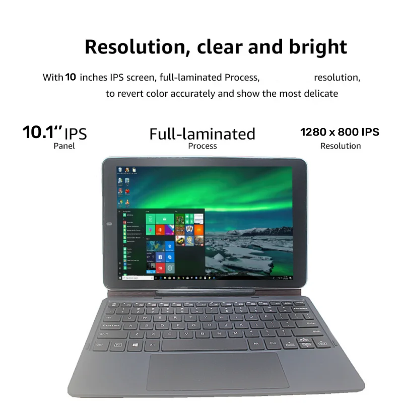 صفقة ساخنة 10.1 بوصة 2GB DDR + 32GB W102 الكمبيوتر اللوحي WIFI Windows 10 Z8350 CPU رباعية النواة كاميرا مزدوجة USB 3.0 HDMI-متوافق