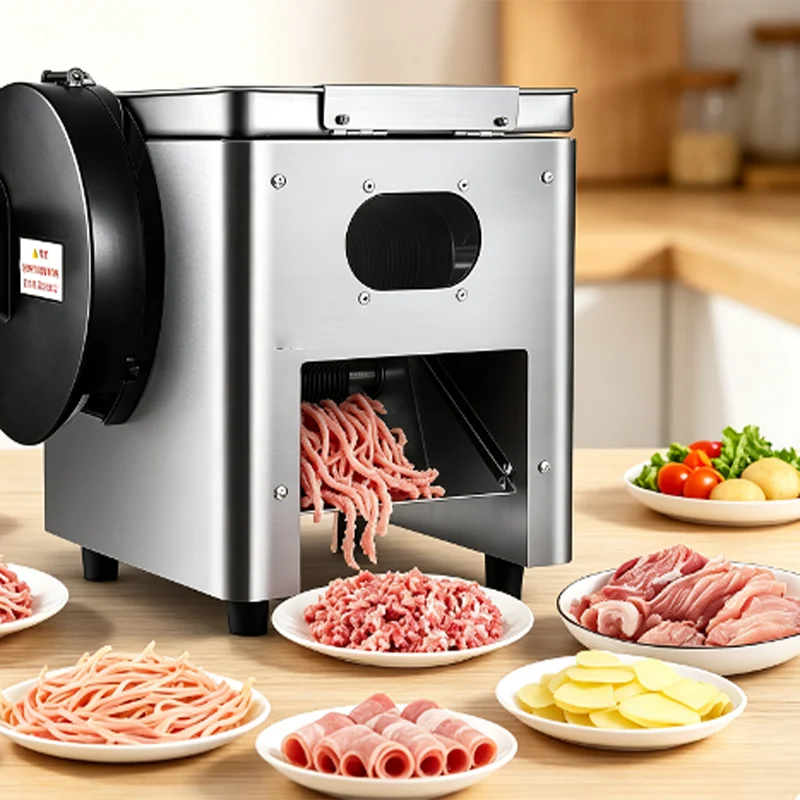 Electric Meat Grinder Automatic Vegetable Cutter Green Onion Garlic Slicer Potato Carrot Shredder Chopper Cutting Machine