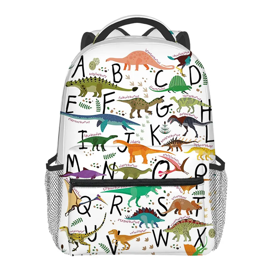 

Dinosaur Backpacks for Boy and Girls Best Gifts 2D Flat Cartoon School Backpack for Children