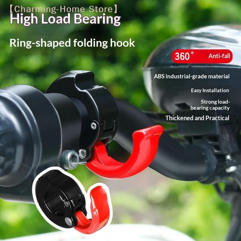 【M】Gancho de Suspensão em ABS/Alumínio para Capacete, Gancho Substituível para Bicicletas, Gancho Multifuncional para Motocicletas, Fácil de Instalar