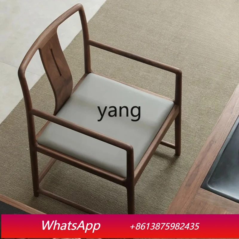 

LTT solid wood black walnut antique Ming tea chair study master office chair