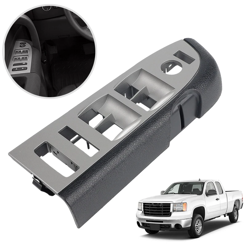 

20945129 Front Left Door Side Window Switch Bezel Panel Cover Trim For Chevrolet Chevy Silverado GMC Sierra 2010-2014 22968506