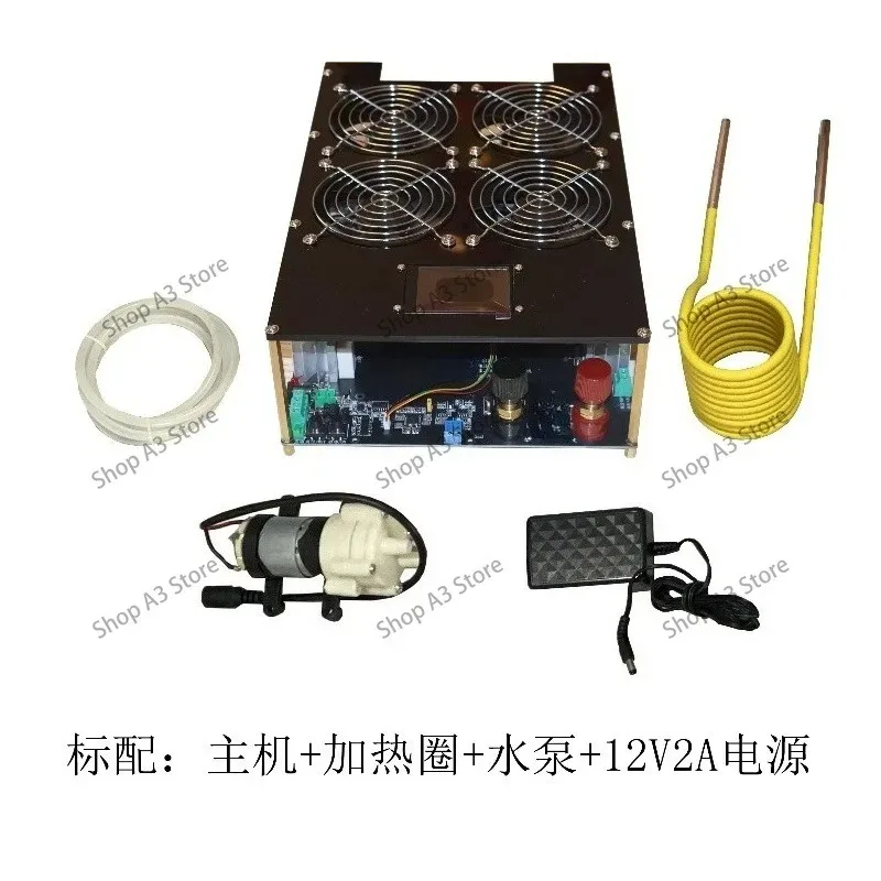 5000W Induction Heating Machine, High Temp Melting for Gold Silver Copper Iron, Welding & Quenching Equipment