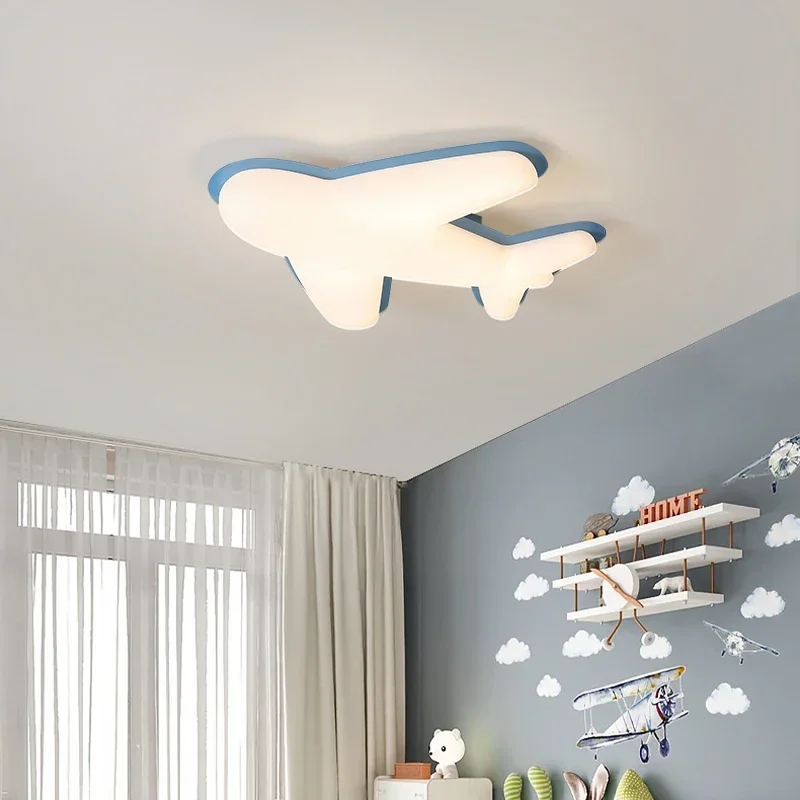 Modern Led Airplane Ceiling Chandelier Ceiling Lamp Children's Room Decor Bedroom Ceiling Light Eye Protection Creative Fixture