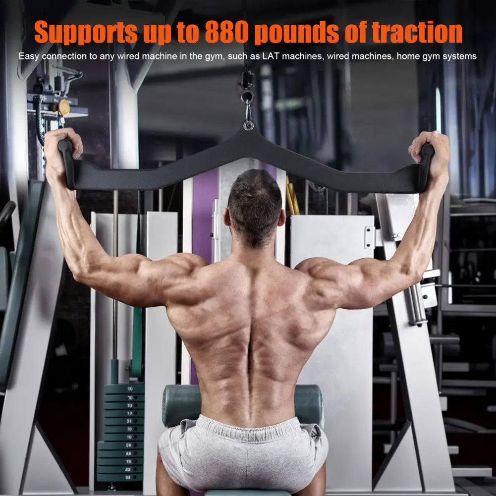 5 Pieces/Set Pull Down Attachment, Back Strength Training Handle, Lat Pull Down Machine Rubber Handle, Press Down Fitness Bar