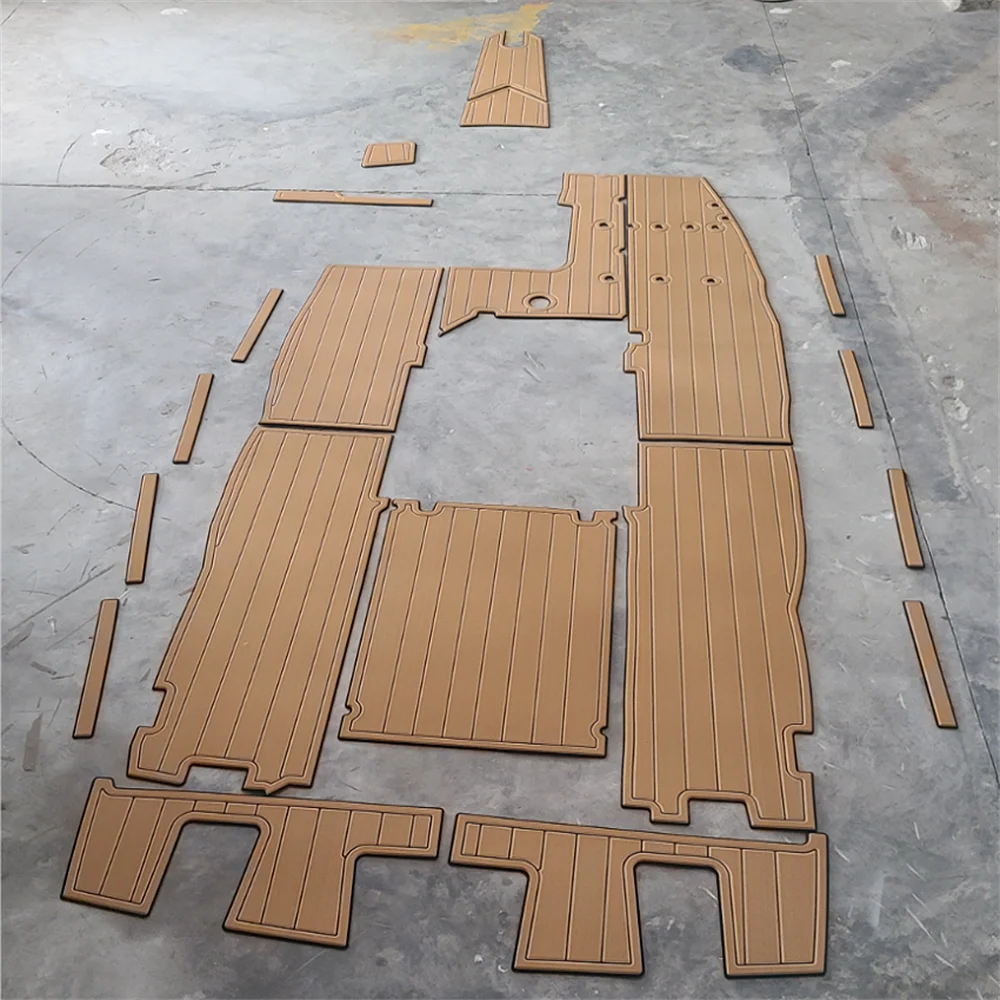 

1988 Mastercraft Prostar Cockpit Pad Boat EVA Foam Faux Teak Deck Floor Mat SeaDek MarineMat Style Self Adhesive vadsva