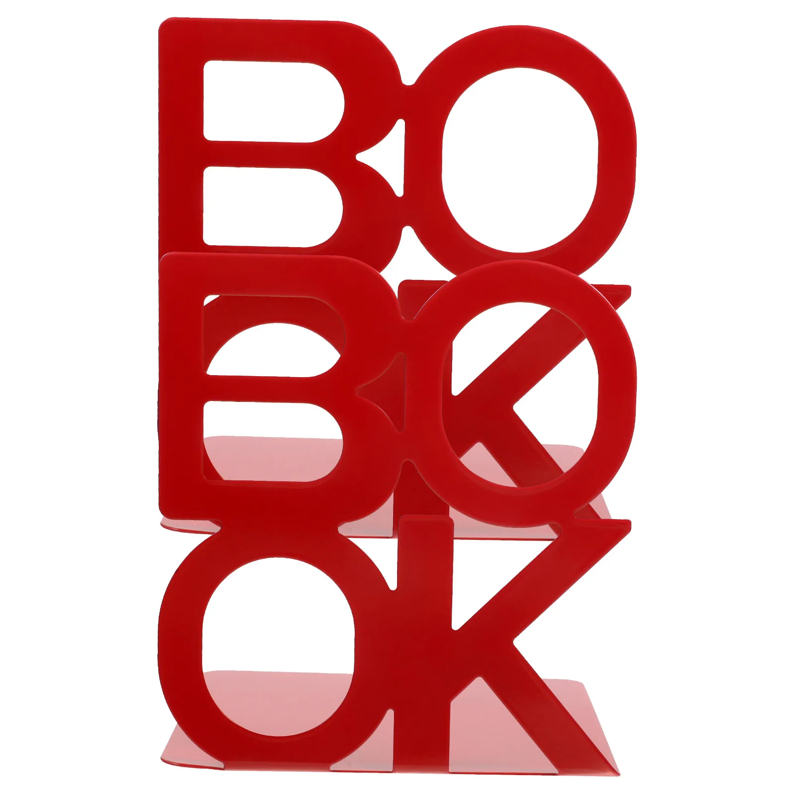 

1 Pair Metal Bookends Holders Shaped Book Stands Decorative Book Organizer For Desk Office Study Living Room Non-Slip Pads Keeps