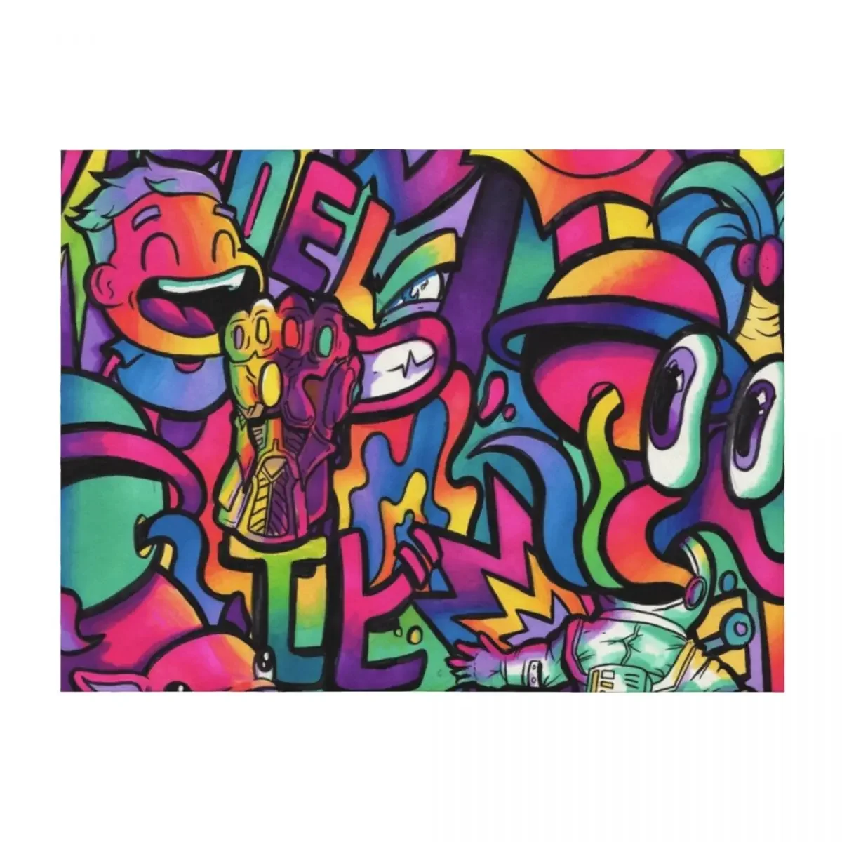 

C H A M E L E O N // Copic Marker Doodle Throw Blanket Blankets For Sofas Quilt Retros Sleeping Bag Blankets