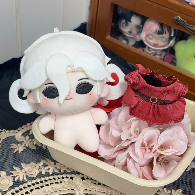 레드 레이디 10cm 코튼 인형 아이덴티티 V 게임 귀여운 플러시 토이 키체인 캐릭터 선물 팬들을 위한 수집품 파티 기념품 소프