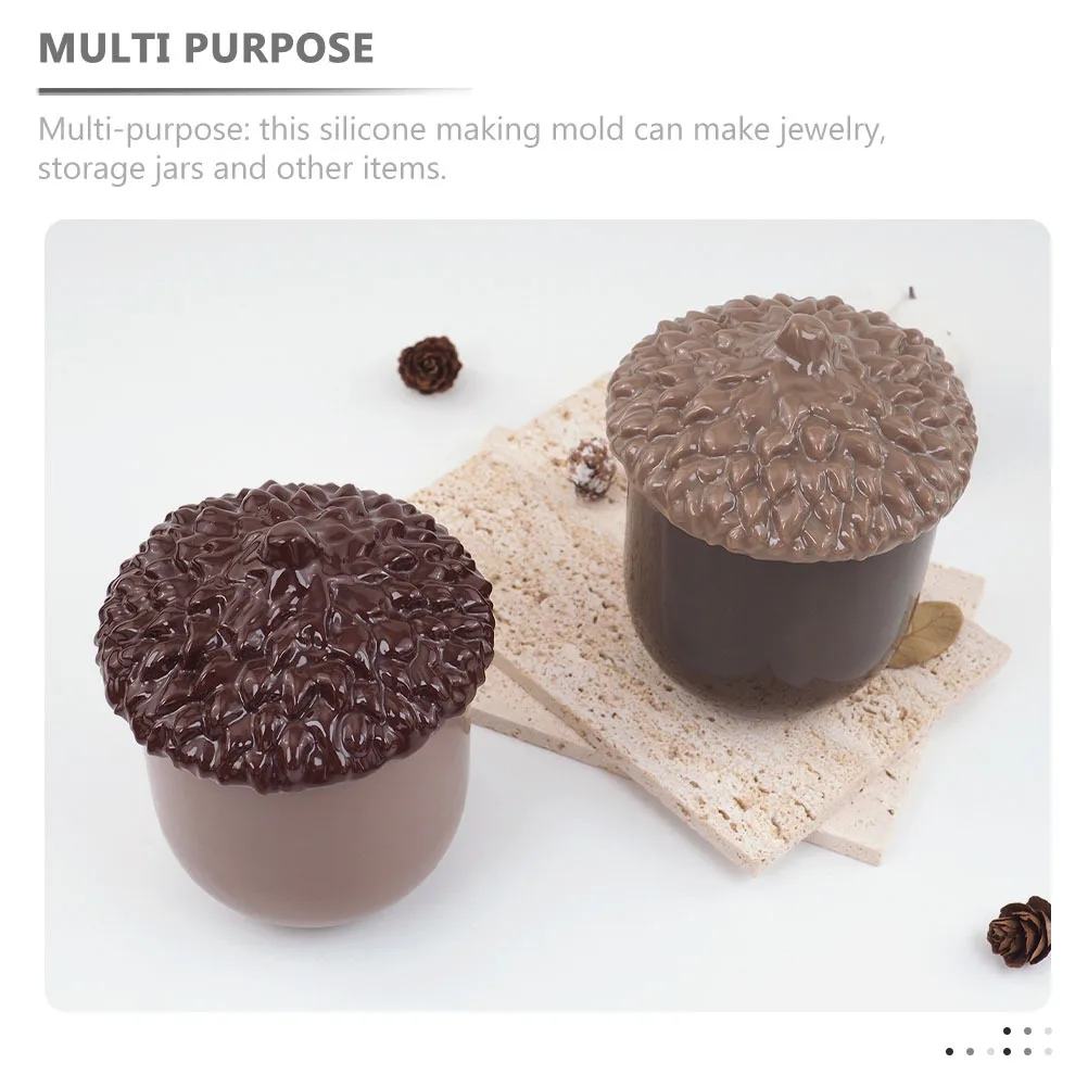 

Multi-Purpose Silicone Mold for Epoxy Resin Crafts DIY Storage Jar Making Mold Candy Jar Lid Craft Decorative Flexible Molds
