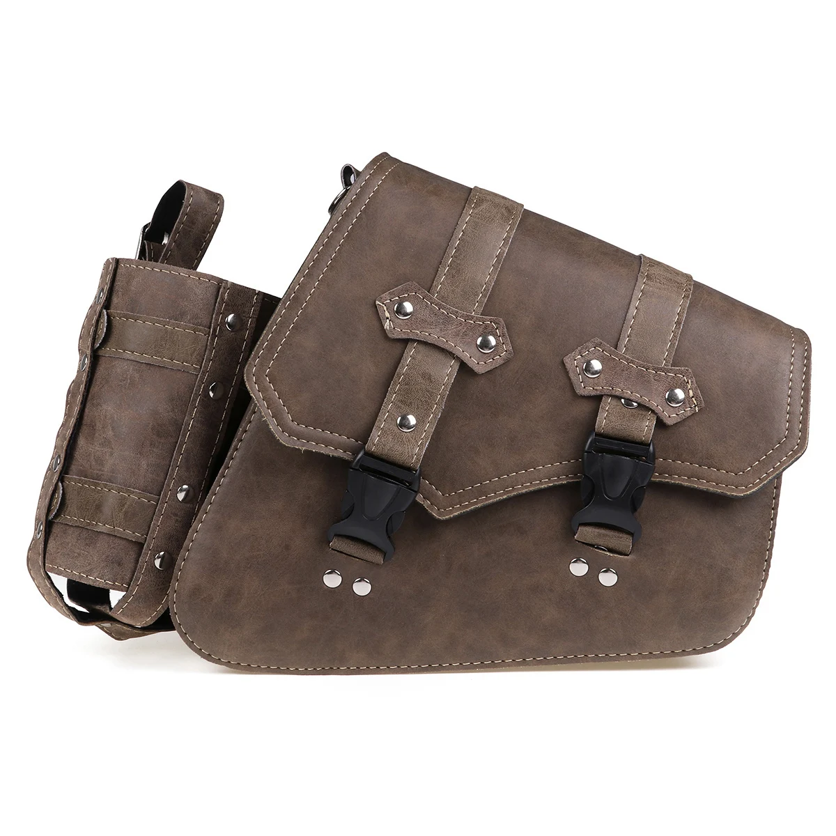 

Мотоциклетные седельные сумки, сумки для инструментов, сумка для хранения багажа, винтажная коричневая водонепроницаемая седельная сумка для Cafe Racer, Custom Chopper Bobber