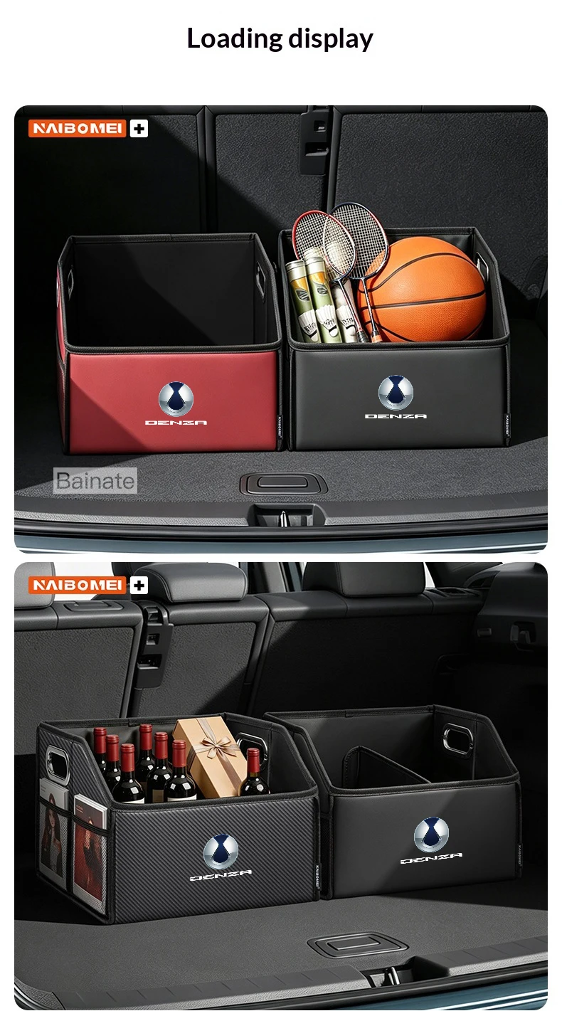Auto-Kofferraum-Aufbewahrungsbox, Für DENZA B5 B8 D9 X, N7, N8 D9 2024 2025 2026 Leder-Aufbewahrungsbox, Faltbarer Organizer Auto-Zubehör – Detail 11