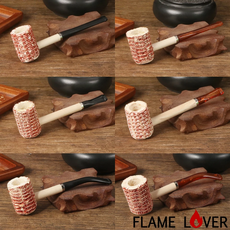 

Flame Lover Tobacco Smoking Pipe Natural Corncob Corn Disposable Straight Handle Corn Cob Pipe Smoke Cigarette Accessories Gift