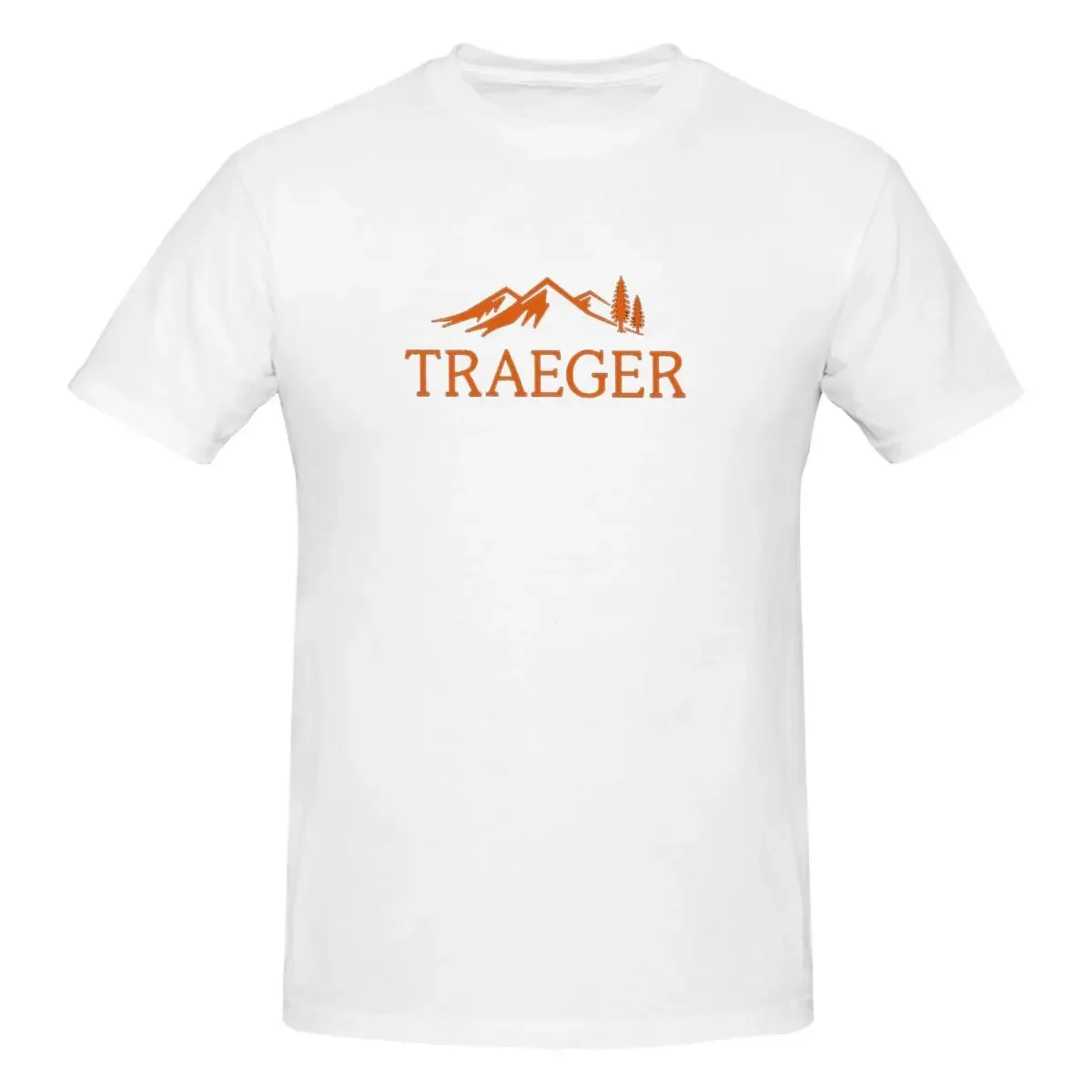 Traeger Pellet Grill Smoke BBQ Essential 100% Cotton T-shirt Men's Classic T Shirts Men crew Neck Short Sleeve S-6XL