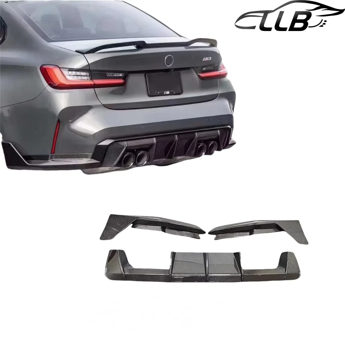 

Подходит для BMW G80 G82 M3 M4 MP Style Высококачественный задний диффузор из углеродного волокна