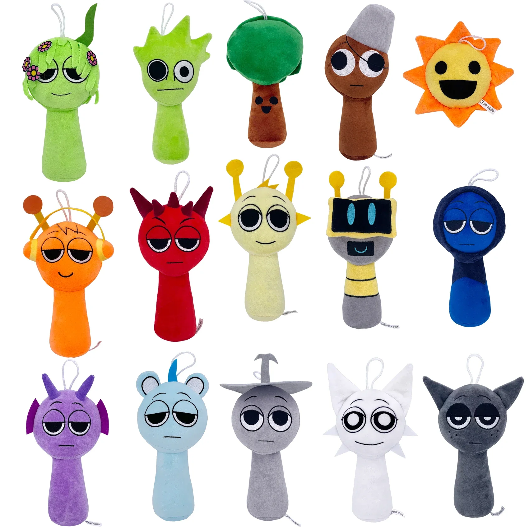 Nuevos juguetes de juego de terror de peluche Sprunki, almohada de peluche suave y bonita de dibujos animados para chico, regalo de cumpleaños y Navidad, muñecos rellenos para niños