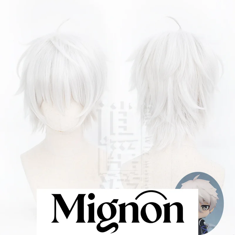 

Парик для косплея Blue Lock Nagi Seishiro, белые перевернутые молодежные короткие волосы, подарок на Хэллоуин